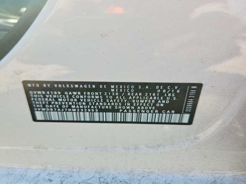 2017 VOLKSWAGEN JETTA SE 12