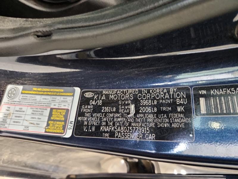 2018 KIA FORTE5 LX 13