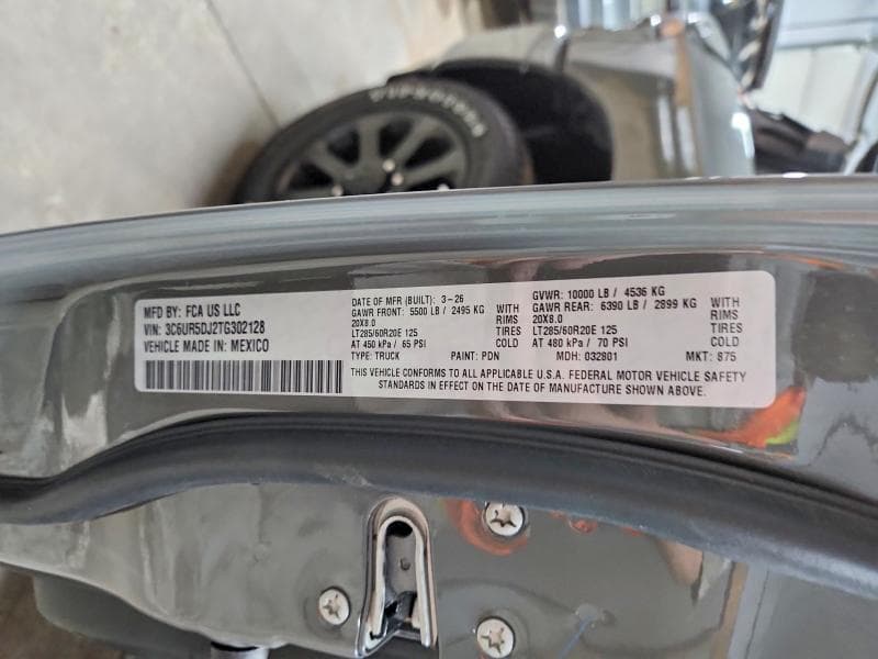 2026 RAM 2500 BIG HORN 12