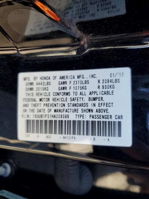 2017 ACURA TLX TECH 12