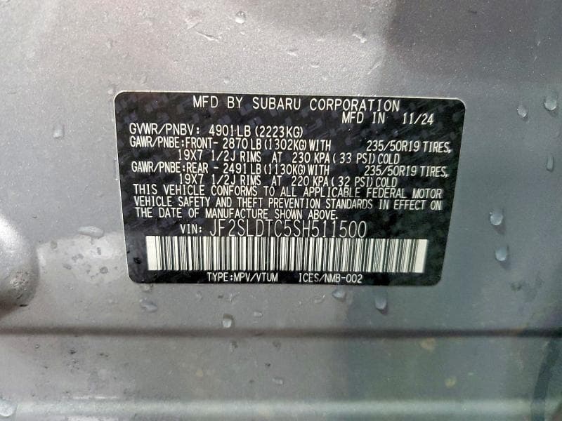 2025 SUBARU FORESTER TOURING 12