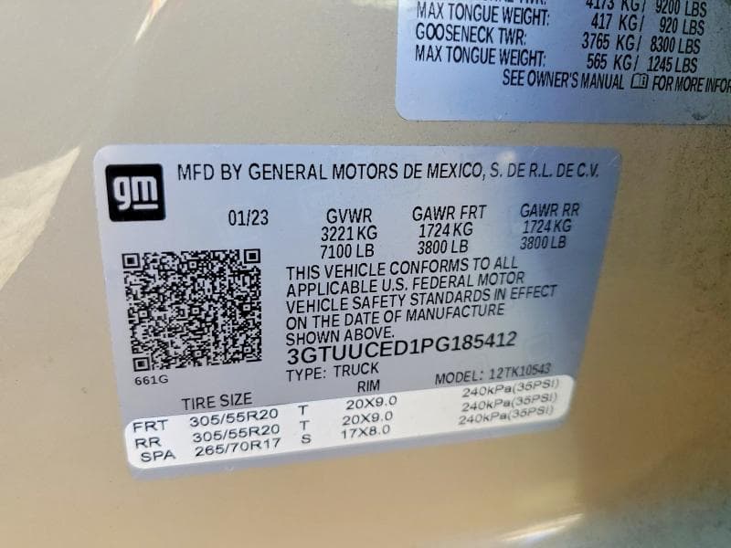 2023 GMC SIERRA K1500 ELEVATION 12