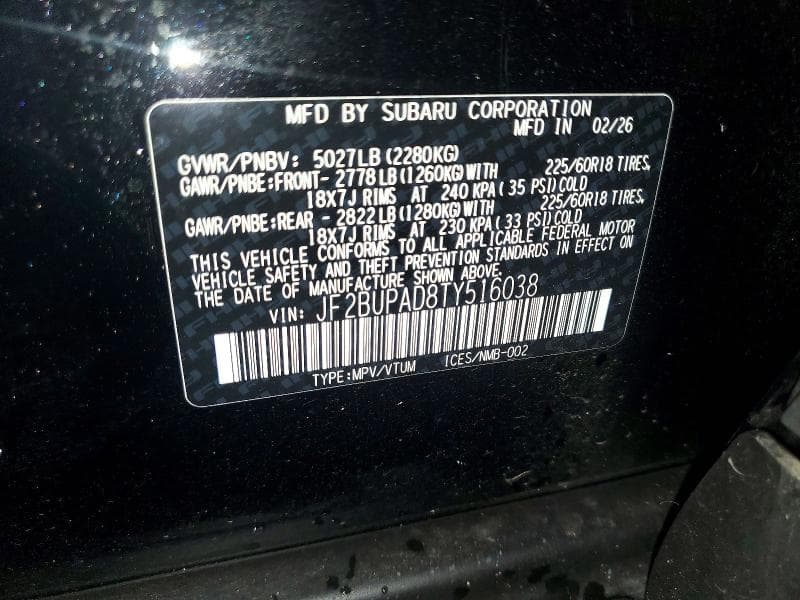 2026 SUBARU OUTBACK PREMIUM 14