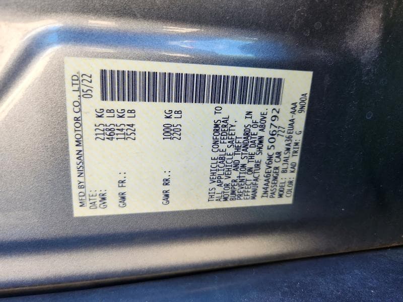 2022 NISSAN MAXIMA SR 12