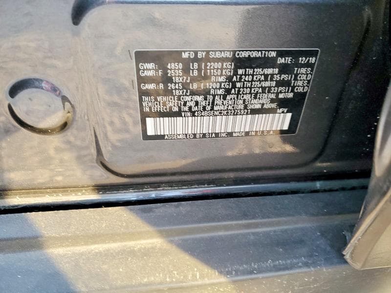 2019 SUBARU OUTBACK 3.6R LIMITED 13