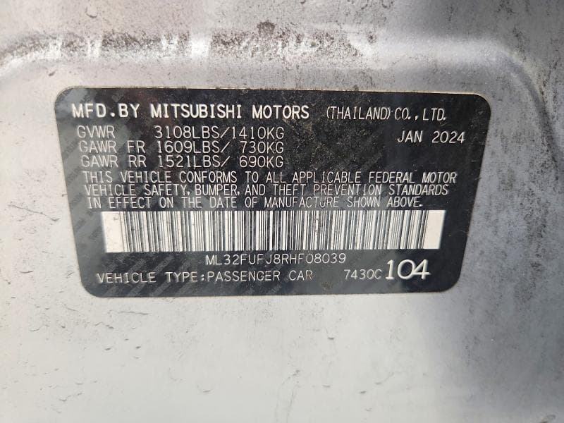 2024 MITSUBISHI MIRAGE G4 ES 13