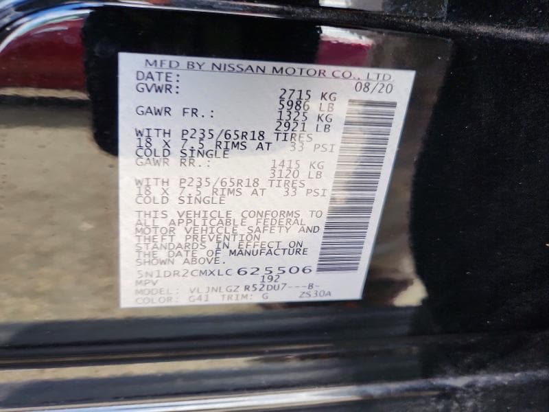 2020 NISSAN PATHFINDER SL 13
