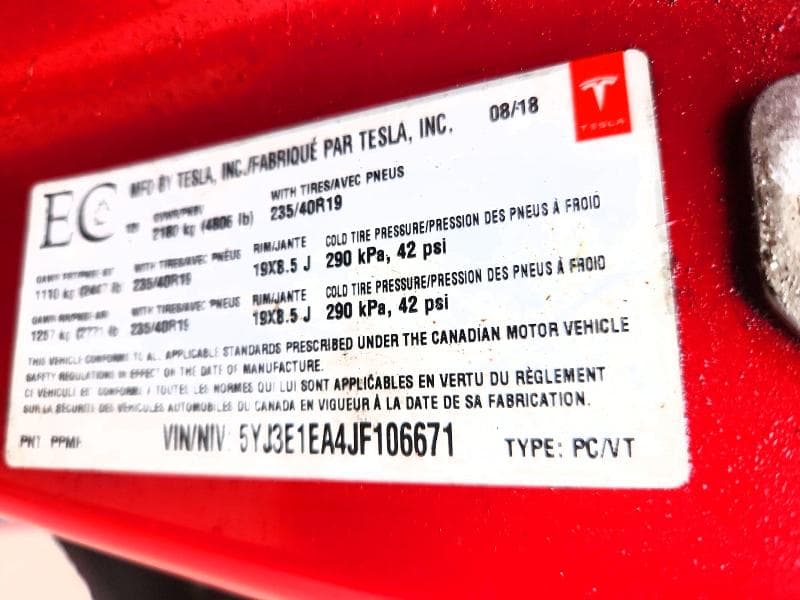 2018 TESLA MODEL 3 13