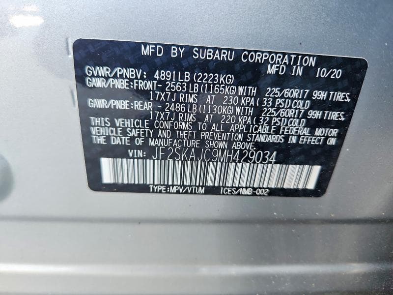 2021 SUBARU FORESTER PREMIUM 13