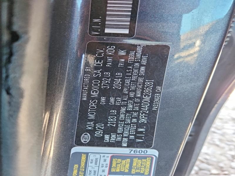 2021 KIA FORTE FE 12