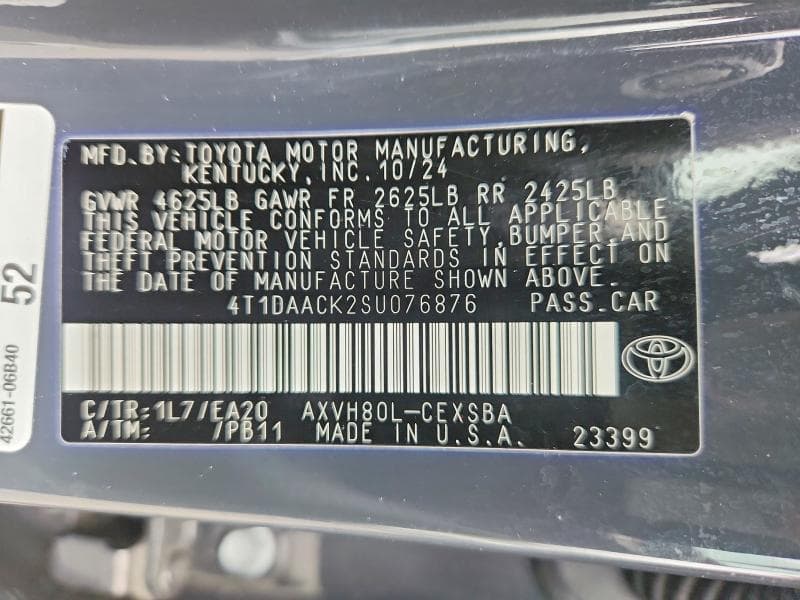 2025 TOYOTA CAMRY SE 13