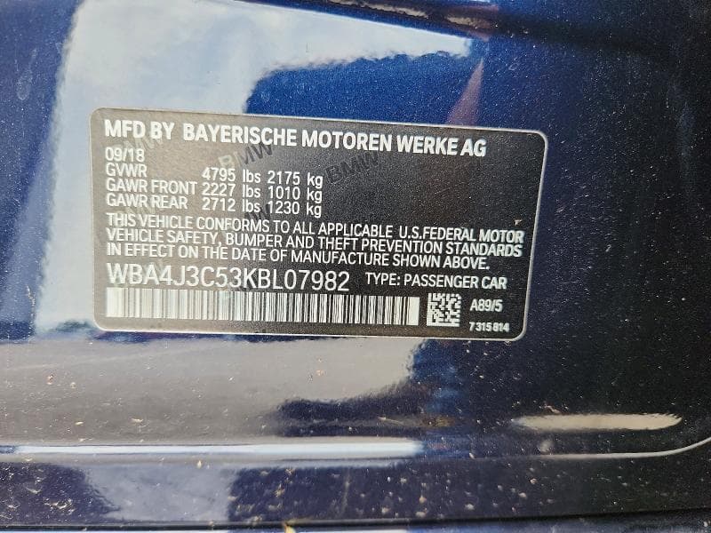 2019 BMW 430XI GRAN COUPE 12