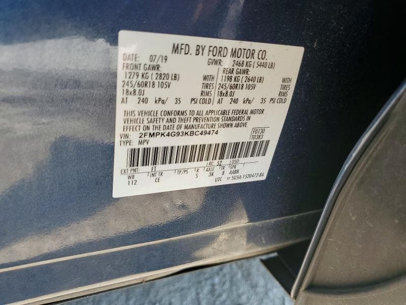 2019 FORD EDGE SE 12
