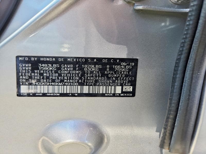 2019 HONDA FIT LX 12