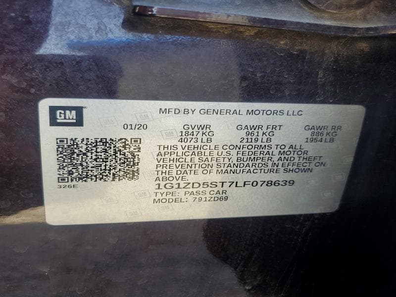 2020 CHEVROLET MALIBU LT 12