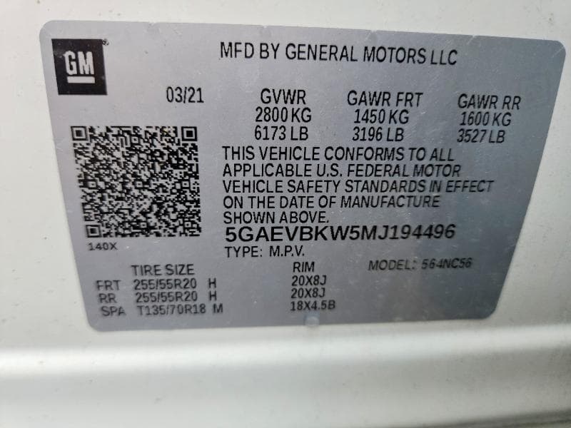 2021 BUICK ENCLAVE PREMIUM 13