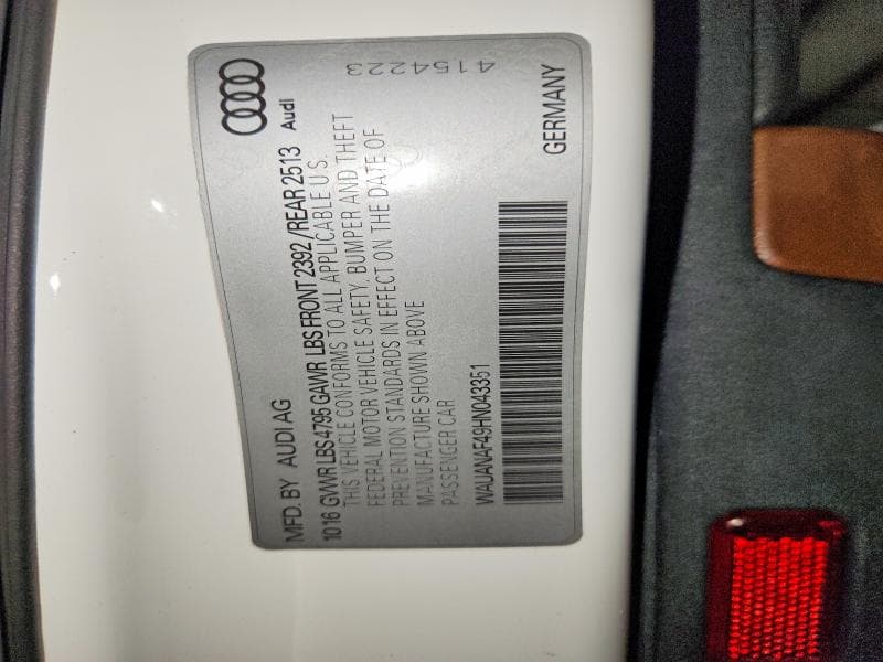 2017 AUDI A4 PREMIUM 12