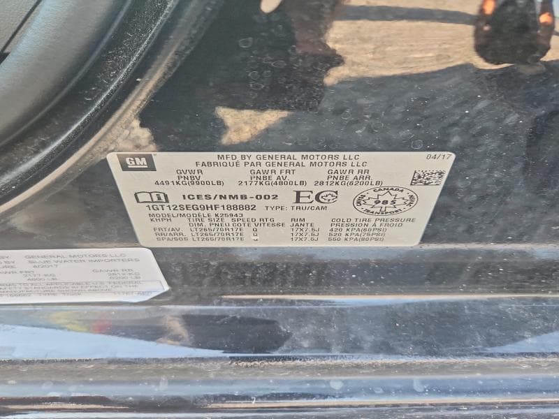 2017 GMC SIERRA K2500 SLE 12