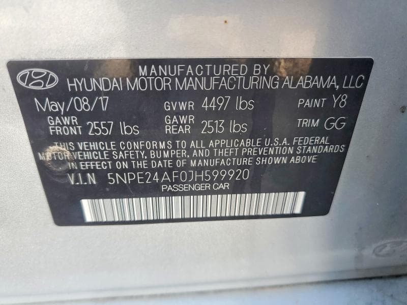 2018 HYUNDAI SONATA SE 12