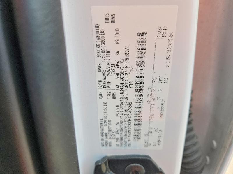 2019 FORD F150 SUPERCREW 12