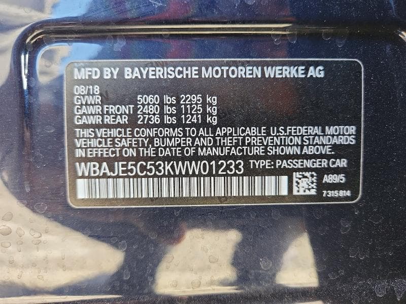 2019 BMW 540 I 12