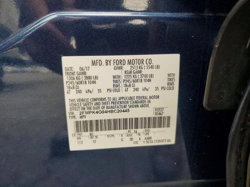 2017 FORD EDGE SE 13
