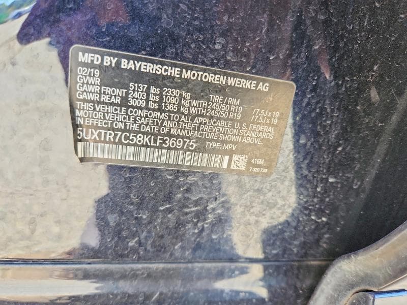 2019 BMW X3 SDRIVE30I 13
