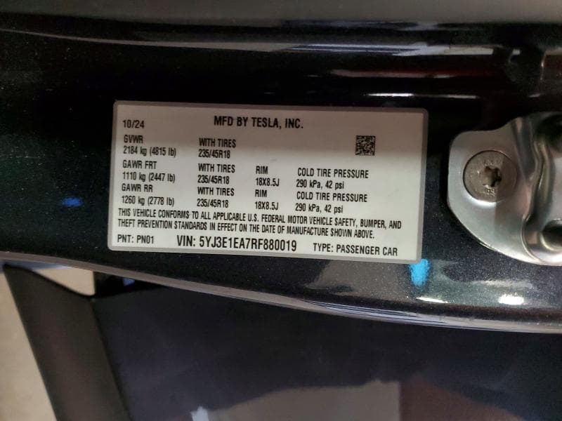 2024 TESLA MODEL 3 12