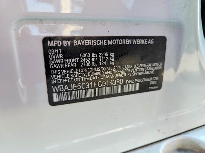 2017 BMW 540 I 12