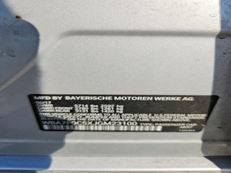 2018 BMW 750 I 12