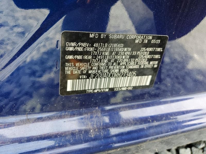 2024 SUBARU CROSSTREK PREMIUM 12