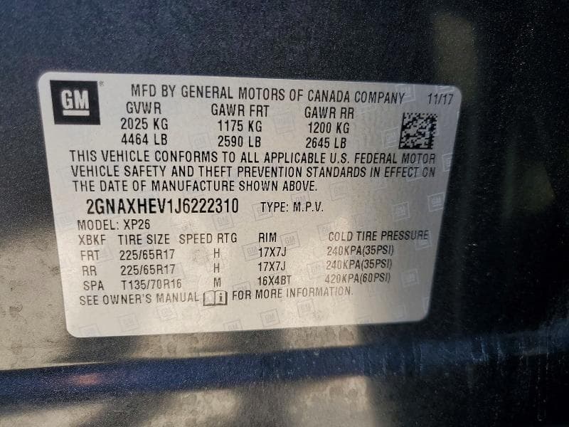 2018 CHEVROLET EQUINOX LS 12