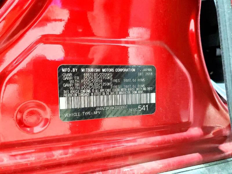 2019 MITSUBISHI OUTLANDER SE 13
