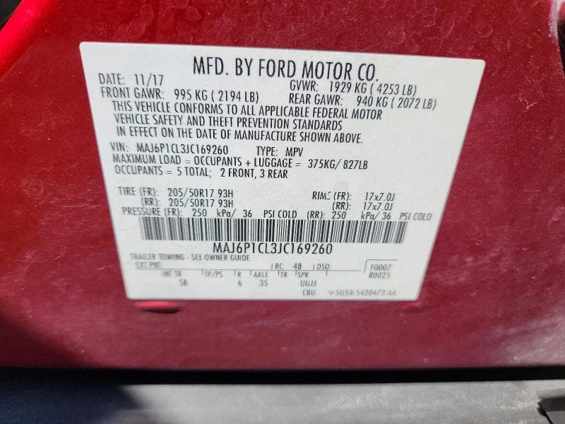 2018 FORD ECOSPORT SES 13