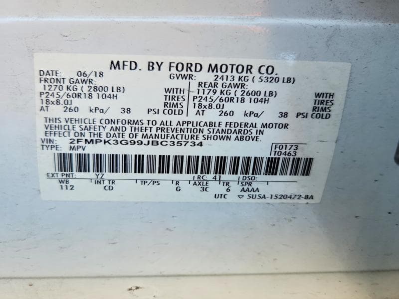 2018 FORD EDGE SE 13