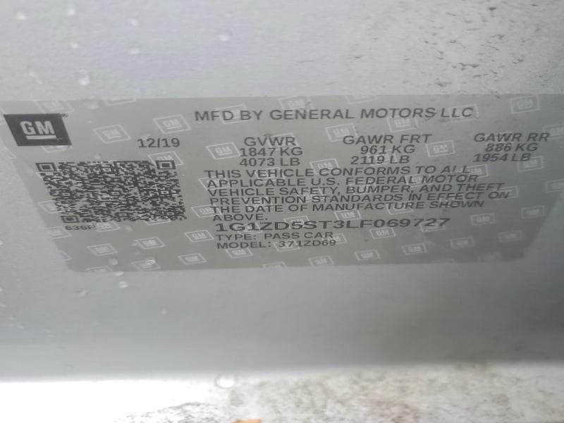 2020 CHEVROLET MALIBU LT 12