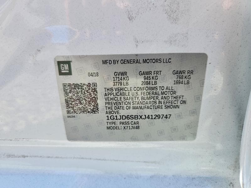 2018 CHEVROLET SONIC LT 12