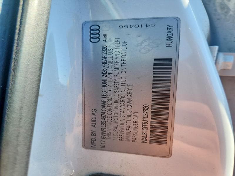 2018 AUDI S3 PREMIUM PLUS 13