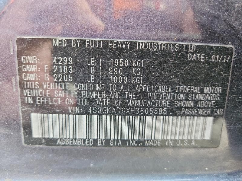 2017 SUBARU IMPREZA PREMIUM PLUS 12