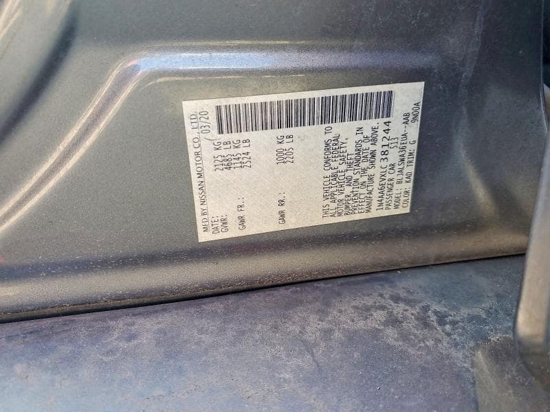 2020 NISSAN MAXIMA SR 12