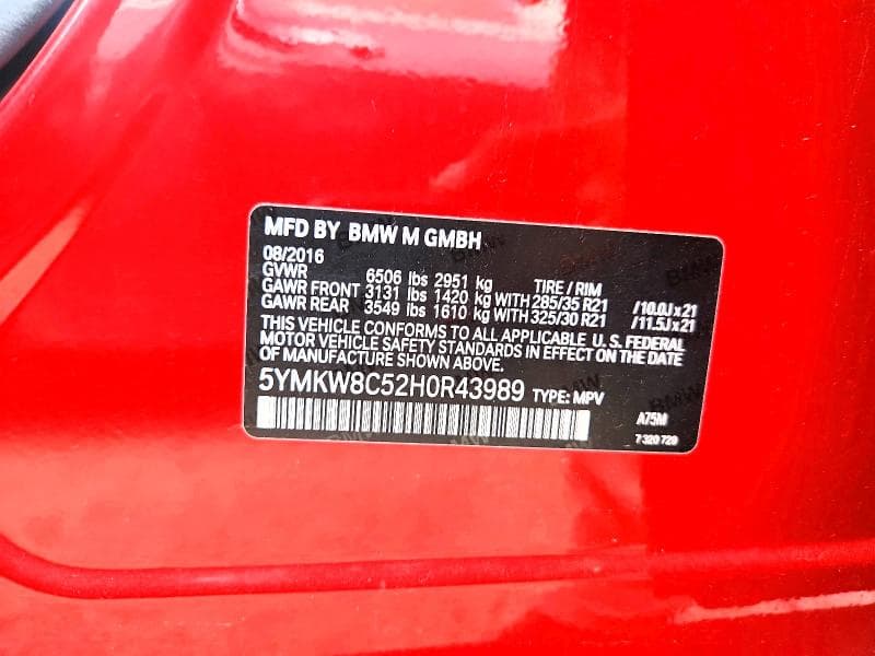 2017 BMW X6 M 12