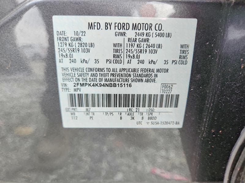 2022 FORD EDGE TITANIUM 13