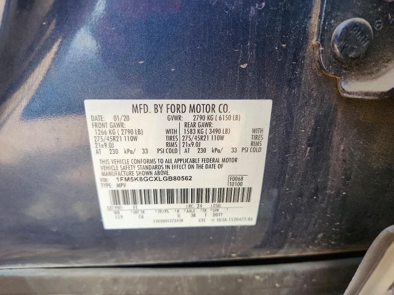 2020 FORD EXPLORER ST 13