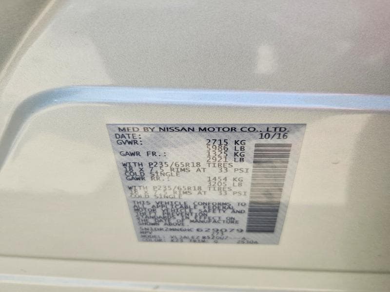 2017 NISSAN PATHFINDER SV 14