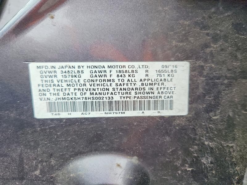 2017 HONDA FIT EX 12