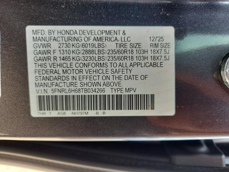 2026 HONDA ODYSSEY EXL 13