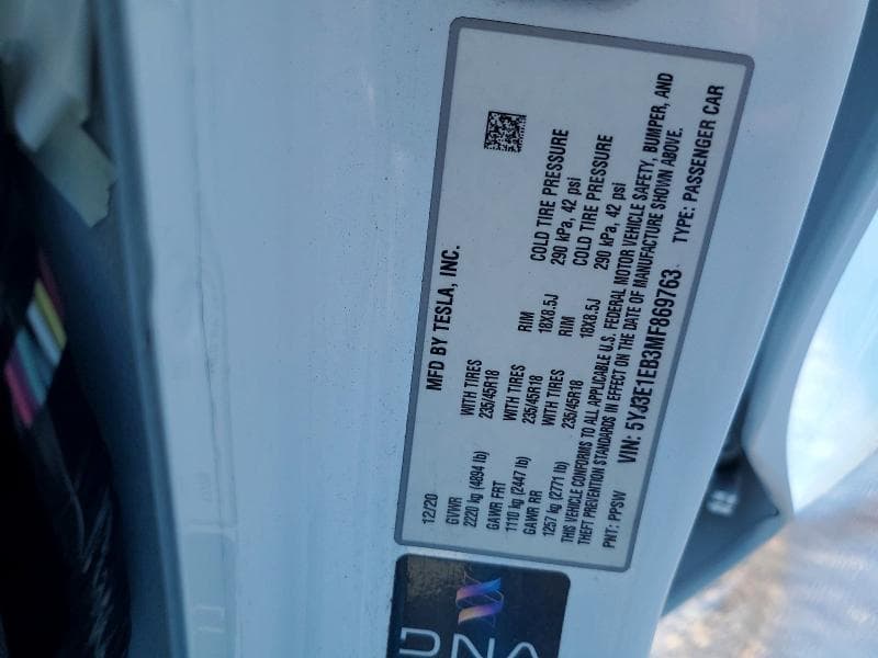 2021 TESLA MODEL 3 13