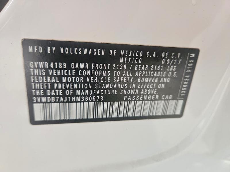 2017 VOLKSWAGEN JETTA SE 12