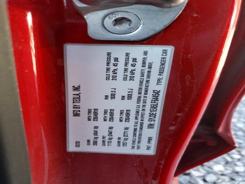 2020 TESLA MODEL 3 12