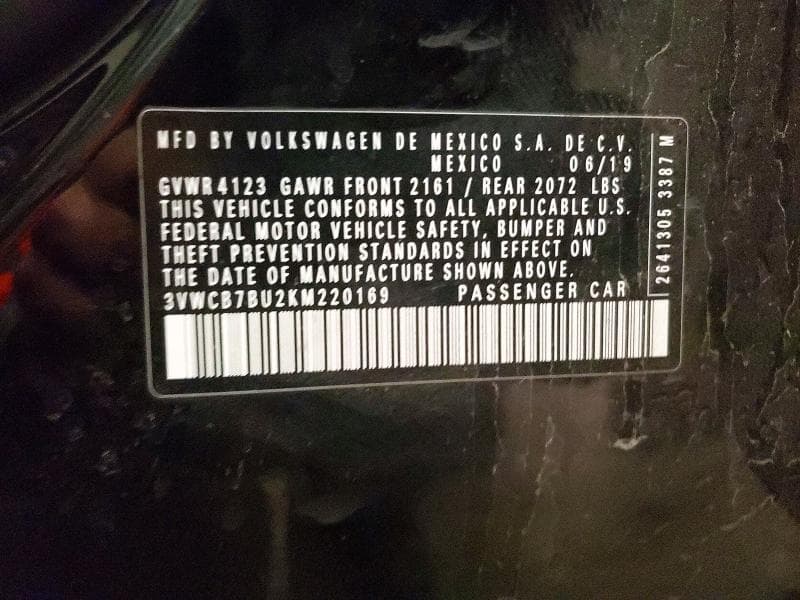 2019 VOLKSWAGEN JETTA S 12